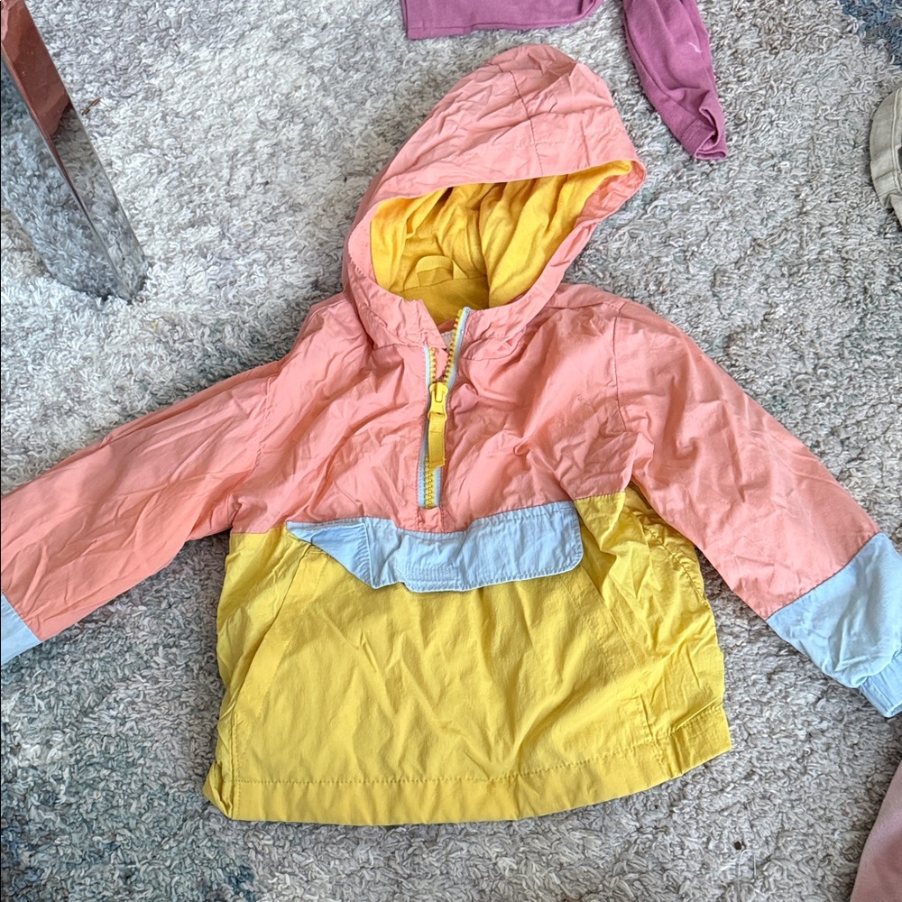 Cat & Jack Kids Colorblock Raincoat - Pink, Yellow, Blue